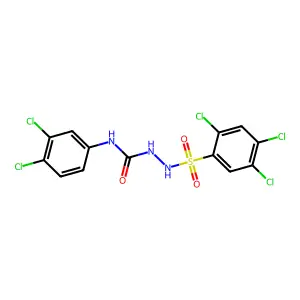 1-(3,4-dichlorophenyl)-3-[(2,4,5-trichlorophenyl)sulfonylamino]urea structure