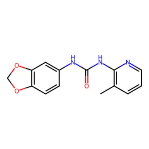 1-(1,3-benzodioxol-5-yl)-3-(3-methylpyridin-2-yl)urea structure