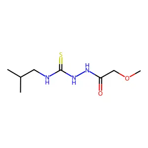 1-[(2-methoxyacetyl)amino]-3-(2-methylpropyl)thiourea structure
