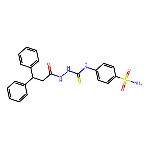 1-(3,3-diphenylpropanoylamino)-3-(4-sulfamoylphenyl)thiourea structure