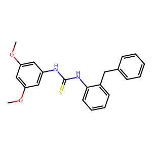 1-(2-benzylphenyl)-3-(3,5-dimethoxyphenyl)thiourea structure