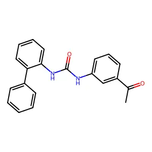 1-(3-acetylphenyl)-3-(2-phenylphenyl)urea structure