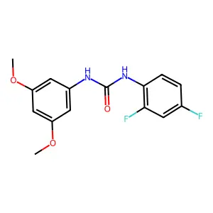 1-(2,4-difluorophenyl)-3-(3,5-dimethoxyphenyl)urea structure