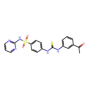 1-(3-acetylphenyl)-3-[4-(pyrimidin-2-ylsulfamoyl)phenyl]thiourea structure