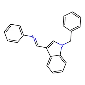 1-(1-benzylindol-3-yl)-N-phenylmethanimine structure