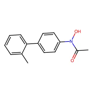ACETOHYDROXAMIC ACID, N-(2'-METHYLBIPHENYL-4-YL)- structure