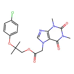 Acefylline clofibrol structure