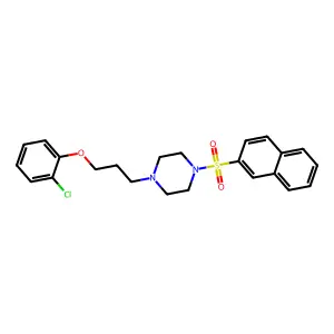 1-[3-(2-chlorophenoxy)propyl]-4-(naphthalen-2-ylsulfonyl)piperazine structure