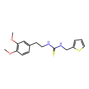 1-[2-(3,4-dimethoxyphenyl)ethyl]-3-(thiophen-2-ylmethyl)thiourea structure