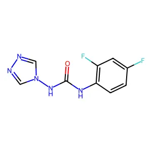 1-(2,4-difluorophenyl)-3-(1,2,4-triazol-4-yl)urea structure