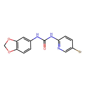 1-(1,3-benzodioxol-5-yl)-3-(5-bromopyridin-2-yl)urea structure
