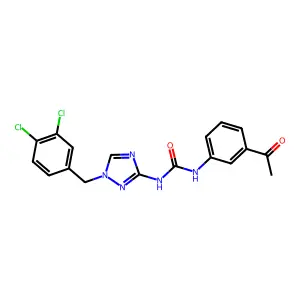 1-(3-Acetylphenyl)-3-(1-(3,4-dichlorobenzyl)-1H-1,2,4-triazol-3-yl)urea structure