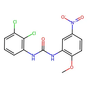 1-(2,3-dichlorophenyl)-3-(2-methoxy-5-nitrophenyl)urea structure
