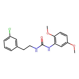 1-[2-(3-chlorophenyl)ethyl]-3-(2,5-dimethoxyphenyl)urea structure