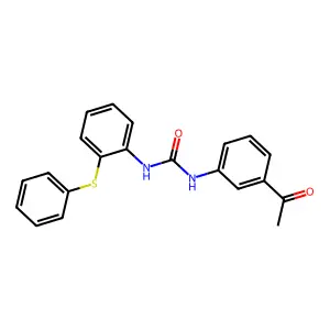 1-(3-acetylphenyl)-3-(2-phenylsulfanylphenyl)urea structure