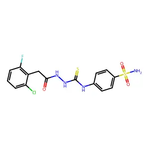 1-[[2-(2-chloro-6-fluorophenyl)acetyl]amino]-3-(4-sulfamoylphenyl)thiourea structure
