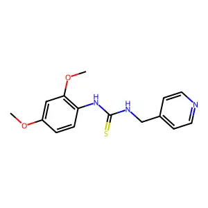 1-(2,4-dimethoxyphenyl)-3-(pyridin-4-ylmethyl)thiourea structure