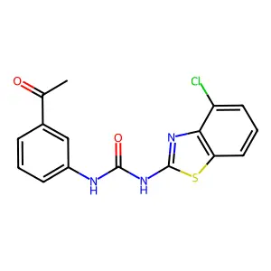 1-(3-acetylphenyl)-3-(4-chloro-1,3-benzothiazol-2-yl)urea structure