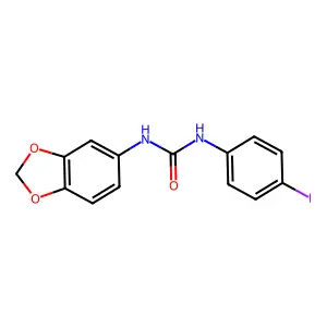 1-(1,3-benzodioxol-5-yl)-3-(4-iodophenyl)urea structure