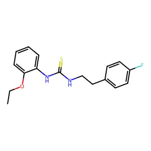1-(2-ethoxyphenyl)-3-[2-(4-fluorophenyl)ethyl]thiourea structure