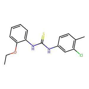 1-(3-chloro-4-methylphenyl)-3-(2-ethoxyphenyl)thiourea structure