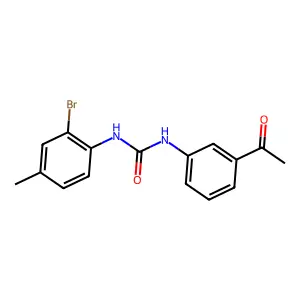 1-(3-acetylphenyl)-3-(2-bromo-4-methylphenyl)urea structure