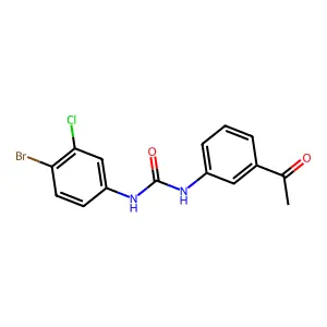 1-(3-acetylphenyl)-3-(4-bromo-3-chlorophenyl)urea structure