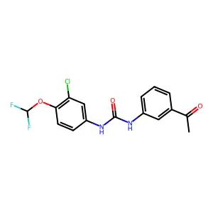 1-(3-acetylphenyl)-3-[3-chloro-4-(difluoromethoxy)phenyl]urea structure