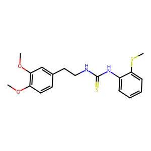 1-[2-(3,4-dimethoxyphenyl)ethyl]-3-(2-methylsulfanylphenyl)thiourea structure