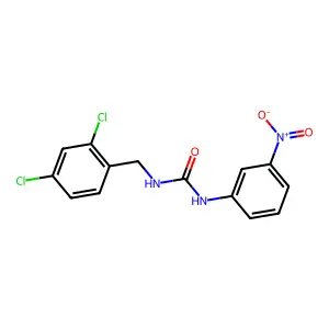 1-[(2,4-dichlorophenyl)methyl]-3-(3-nitrophenyl)urea structure