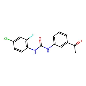 1-(3-acetylphenyl)-3-(4-chloro-2-fluorophenyl)urea structure