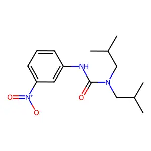 1,1-bis(2-methylpropyl)-3-(3-nitrophenyl)urea structure
