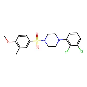 1-(2,3-dichlorophenyl)-4-(4-methoxy-3-methylbenzenesulfonyl)piperazine structure