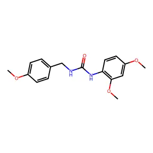 1-(2,4-dimethoxyphenyl)-3-[(4-methoxyphenyl)methyl]urea structure