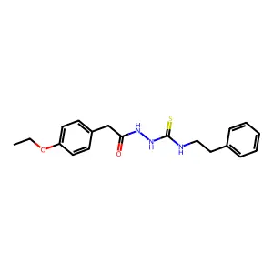1-[[2-(4-ethoxyphenyl)acetyl]amino]-3-(2-phenylethyl)thiourea structure