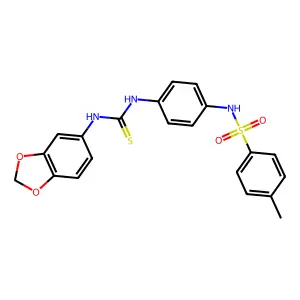1-(1,3-benzodioxol-5-yl)-3-[4-[(4-methylphenyl)sulfonylamino]phenyl]thiourea structure