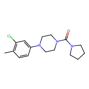 1-(3-chloro-4-methylphenyl)-4-(1-pyrrolidinylcarbonyl)piperazine structure