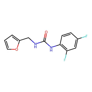 1-(2,4-difluorophenyl)-3-(furan-2-ylmethyl)urea structure