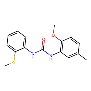 1-(2-methoxy-5-methylphenyl)-3-(2-methylsulfanylphenyl)urea structure