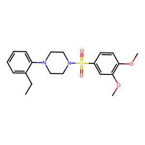 1-(3,4-dimethoxybenzenesulfonyl)-4-(2-ethylphenyl)piperazine structure