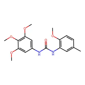1-(2-methoxy-5-methylphenyl)-3-(3,4,5-trimethoxyphenyl)urea structure