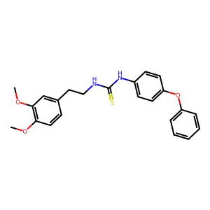 1-[2-(3,4-dimethoxyphenyl)ethyl]-3-(4-phenoxyphenyl)thiourea structure