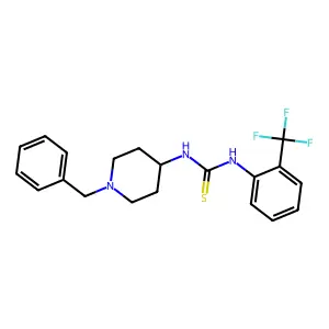 1-(1-benzylpiperidin-4-yl)-3-[2-(trifluoromethyl)phenyl]thiourea structure