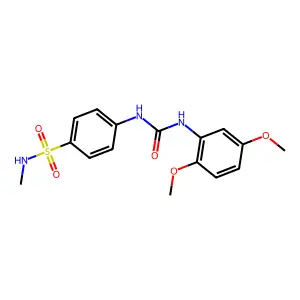 1-(2,5-dimethoxyphenyl)-3-[4-(methylsulfamoyl)phenyl]urea structure