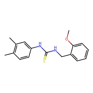 1-(3,4-dimethylphenyl)-3-[(2-methoxyphenyl)methyl]thiourea structure