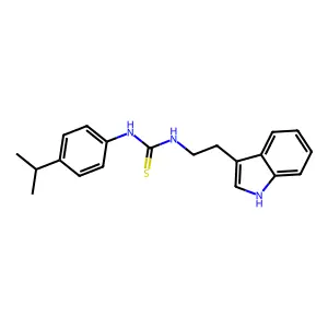 1-[2-(1H-indol-3-yl)ethyl]-3-[4-(propan-2-yl)phenyl]thiourea structure