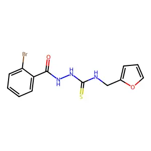 1-[(2-bromobenzoyl)amino]-3-(furan-2-ylmethyl)thiourea structure