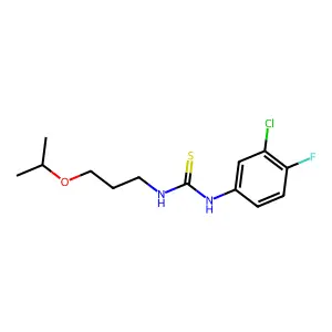 1-(3-chloro-4-fluorophenyl)-3-(3-propan-2-yloxypropyl)thiourea structure