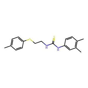 1-(3,4-dimethylphenyl)-3-[2-(4-methylphenyl)sulfanylethyl]thiourea structure