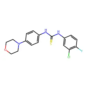 1-(3-chloro-4-fluorophenyl)-3-(4-morpholin-4-ylphenyl)thiourea structure